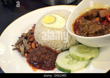 Nasi lemak nourriture Asiatique Banque D'Images