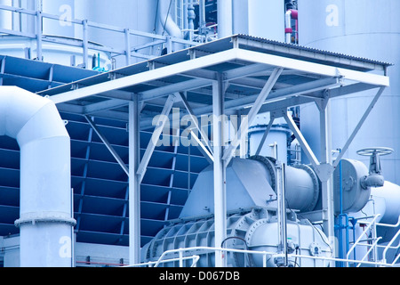 Usines de traitement du gaz à Hong Kong Banque D'Images