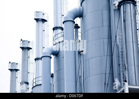Usines de traitement du gaz à Hong Kong Banque D'Images