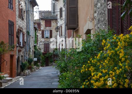 Petite RUE DE LA VIEILLE VILLE DE VENCE ALPES-MARITIMES (06) FRANCE Banque D'Images