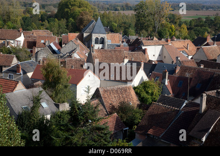 PANORAMA DU VILLAGE DE LA MENETREOL-SOUS-SANCERRE SANCERRE VIADUC CHER (18) FRANCE Banque D'Images