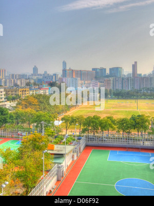 Le centre-ville de Hong Kong en HDR Banque D'Images