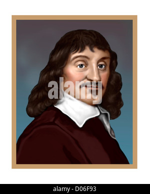 René Descartes Mathématicien, philosophe français 1650 1596 Banque D'Images