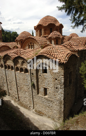 La Grèce. Mystras. Saint Monastère de Vrontochion. L'église de Panayia Hodiguitria, également connu sous le Aphentiko. Fondée en 1310. Banque D'Images