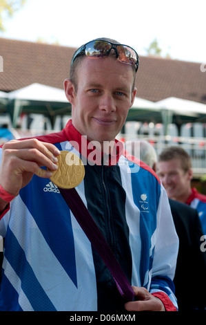 David Smith. Médaillé d'or en aviron aux Jeux paralympiques de Londres en 2012 Banque D'Images