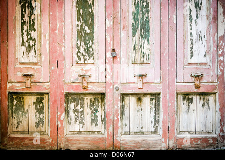 Ancien garage Door - Taormina, Sicile, Italie Banque D'Images