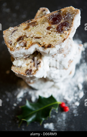 Gâteau Stollen de Noël Banque D'Images