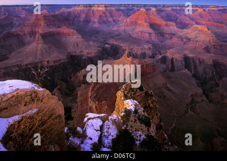 Rive Sud du Grand Canyon en hiver Banque D'Images