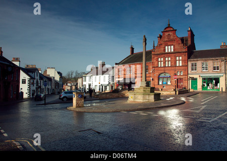 Market Square, Melrose, un village assis sur les rives de la rivière Tweed, Scottish Borders Banque D'Images