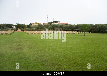 La Commonwealth War Graves Commission Cemetery à Tabarka, Tunisie du Nord résultant de Seconde Guerre mondiale batailles dans le domaine Banque D'Images