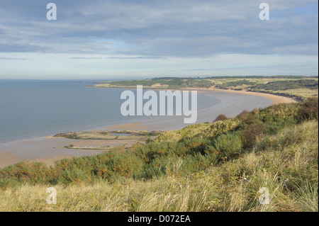 La plage et les dunes à Bouaye Bay, à l'échelle à Muirfield golf en East Lothian, Ecosse. Banque D'Images