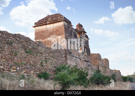 Ruines du palais de Rana Kumbha, Chittorgarh, Rajasthan, Inde Banque D'Images