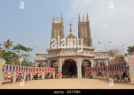 Voir l'église de Arthunkal au Kerala. Banque D'Images