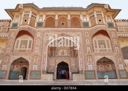 Ganesh Ganesh Pol ou le Gate, Rajasthan, Jaipur, Inde Banque D'Images