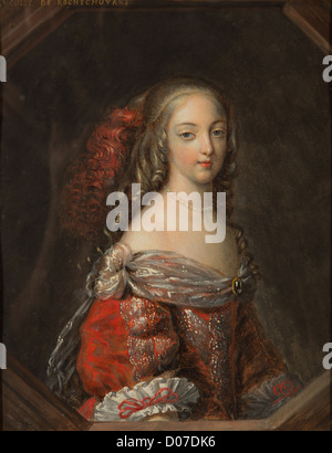 MADAME LA MARQUISE DE MONTESPAN (1640-1707) née Françoise ATHENAIS DE ROCHECHOUART DE MORTEMART PROPOSE LE ROI LOUIS XIV GRAVURE Banque D'Images