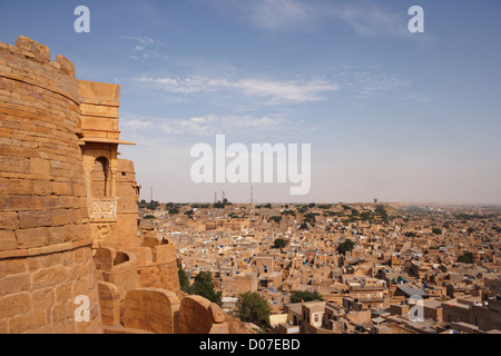 Vue de la ville de Jaisalmer Fort Jaisalmer, Jaisalmer, Rajasthan, India Banque D'Images
