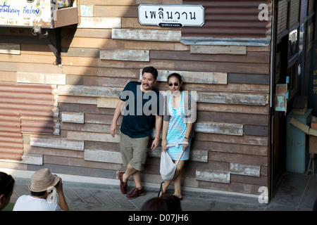 Le vintage de Plearnwan - rue commerçante de Hua-Hin, Thaïlande Banque D'Images