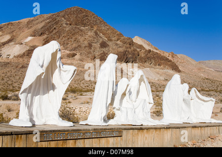 La dernière Cène sculpture dans la ville fantôme de rhyolite, Beatty, Nevada, USA, Amérique du Nord Banque D'Images