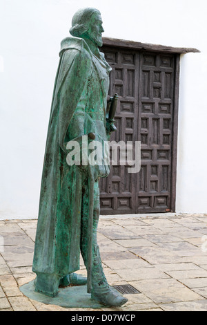 Statue du conquistador espagnol,Palais des Gouverneurs,San Antonio,Texas,USA Banque D'Images