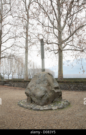 Ranverso, erratiques Boulder en province de Turin, Piémont, Italie Banque D'Images