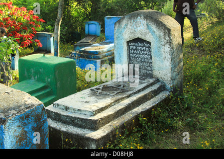 L'Afrique, l'Ethiopie, Gondar, Wolleka village, les Beta Israël (la communauté juive) cemetery Banque D'Images