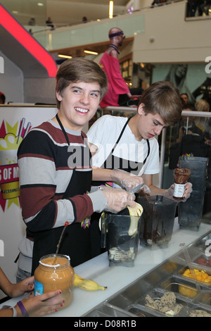 Dylan et Cole Disney stars Dylan et Cole Sprouse accueillir un événement de collecte de fonds au profit de la Fondation 'Ride une vague' à des millions Banque D'Images