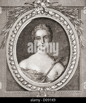 Jeanne Antoinette Poisson, Marquise de Pompadour aka Madame de Pompadour, 1721 - 1764. Banque D'Images