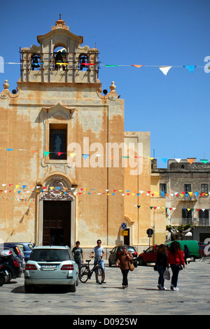 L'Eglise espagnole FAVIGNANA Îles Égades Sicile Italie Banque D'Images