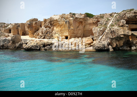 Carrière de Pierres FAVIGNANA Îles Égades Sicile Italie Banque D'Images