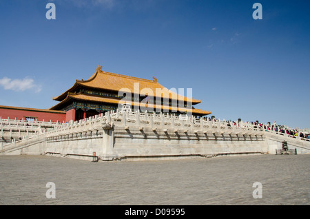 La Chine, Pékin, la Cité Interdite (aka Sanatorium On Gulang Island Cheng). Emperors Palace de la Dynastie Ming et Qing. Cour intérieure. Banque D'Images