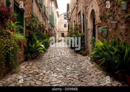 Valldemossa, colline, ville, dans, été, Majorque Banque D'Images