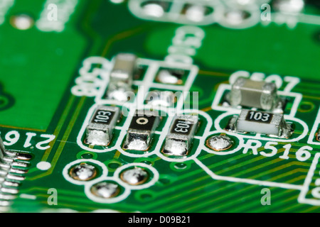 Macro photo d'une carte circuit Banque D'Images