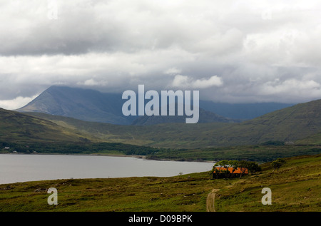 Passant au-dessus des nuages de couvaison Bla bheinn de Torrin Broadford Isle of Skye Ecosse Banque D'Images