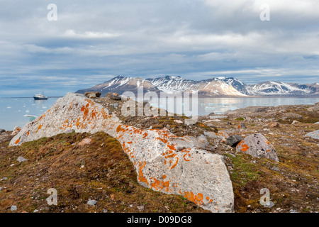 Kongsfjorden, la côte ouest du Spitzberg, archipel du Svalbard, Norvège Banque D'Images