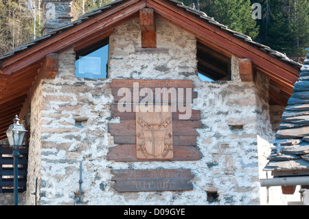 L'italie, valle d'Aoste, Les Combes, Introd, le Pape Jean Paul II Museum Banque D'Images