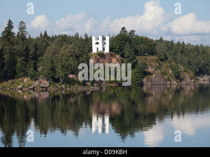 L'île des morts dans le parc de Monrepos. Vyborg, Oblast de Leningrad, Russie. Banque D'Images