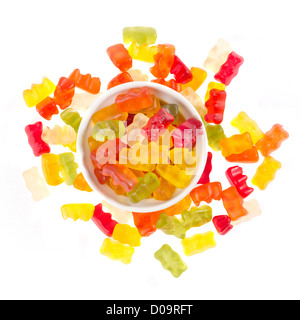 Ours Gummi in front of white background Banque D'Images