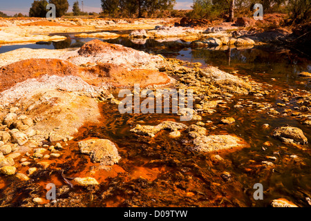 Rio Tinto (rivière) dans niebla (Huelva), Espagne Banque D'Images