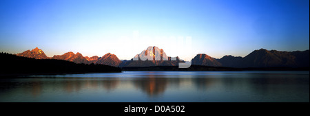 Le Grand Teton, Sunrise Grand Teton National Park, Wyoming, USA, Montagnes, Sunrise Banque D'Images