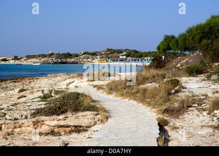 De Sandy bay chemin de la baie de Nissi, à ayia napa Chypre Banque D'Images