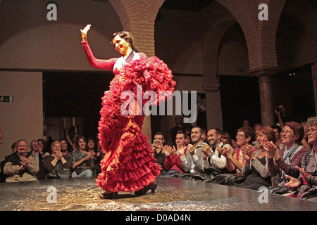 PERFORMANCE MUSEO DEL BAILE FLAMENCO FLAMENCO FLAMENCO Séville Andalousie Espagne MUSÉE Banque D'Images