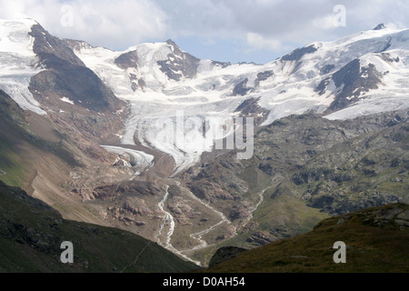 Le glacier Forni dans Valle dei Forni, Lombardie, Italie Banque D'Images