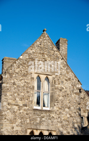 Détail de la face d'une vieille maison en pierre Banque D'Images