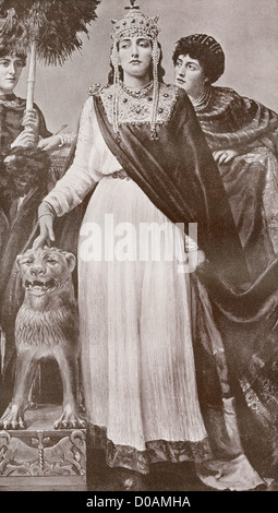 Theodora I, ch. 500 - 548. L'impératrice de l'Empire byzantin et épouse de l'empereur Justinien I. Banque D'Images