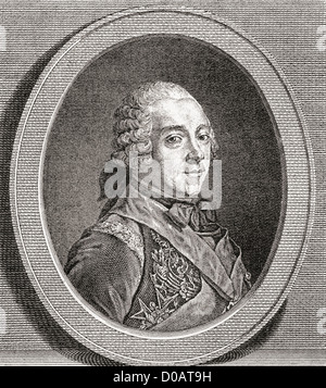 Charles Louis Auguste Fouquet, duc de Belle-Isle, 1684 -1761. Général et homme d'État français. Banque D'Images