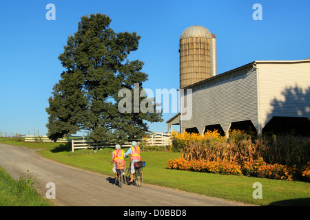 Des enfants à l'école mennonite dans la vallée de Shenandoah en Virginie, USA Banque D'Images