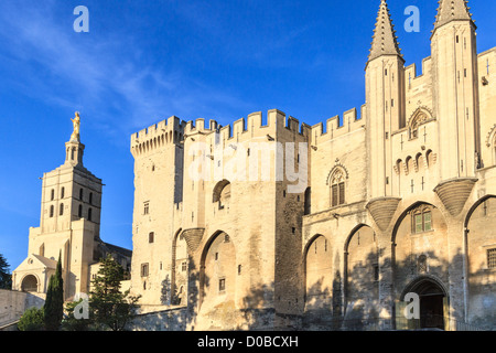 Avignon en Provence - Vue sur Palais des Papes Banque D'Images