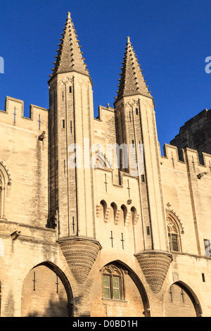 Avignon en Provence - Vue sur Palais des Papes Banque D'Images