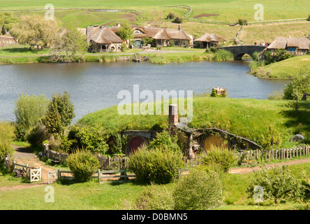 Hobbiton Movie Set Banque D'Images