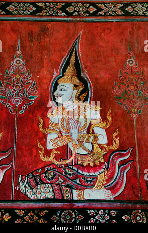 Chapelle Buddhaisawan Musée National de Bangkok Thaïlande Peintures murales Banque D'Images